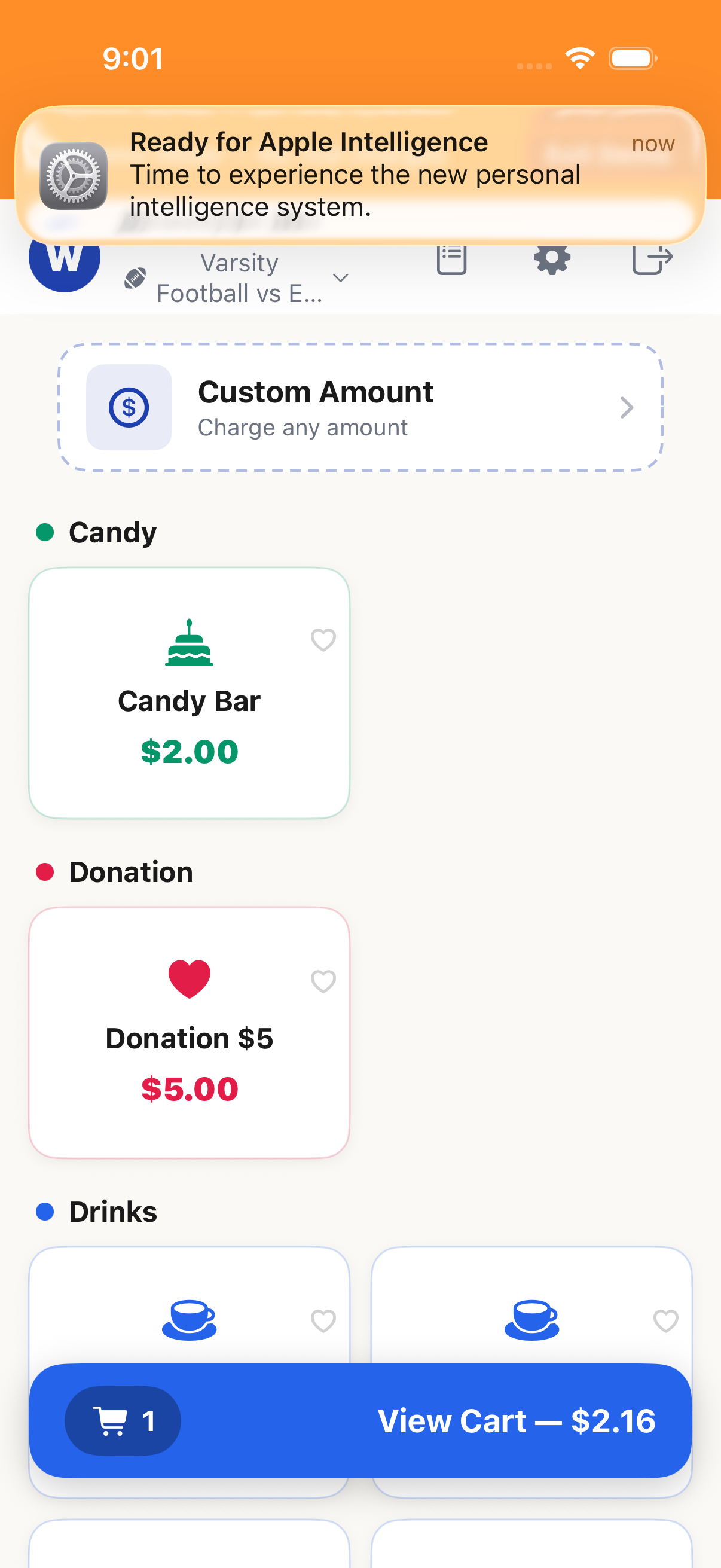 Add Items to Cart